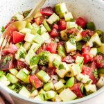 Salade courgette tomate poivron