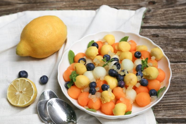 Salade de fruits au citron confit