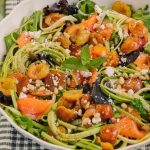 Salade de spaghettis de courgette et mirabelles