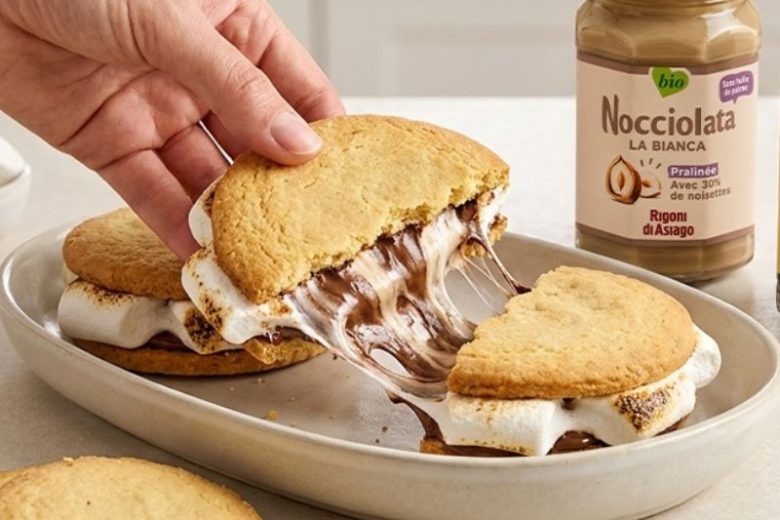 S’mores sandwichs aux deux Nocciolata