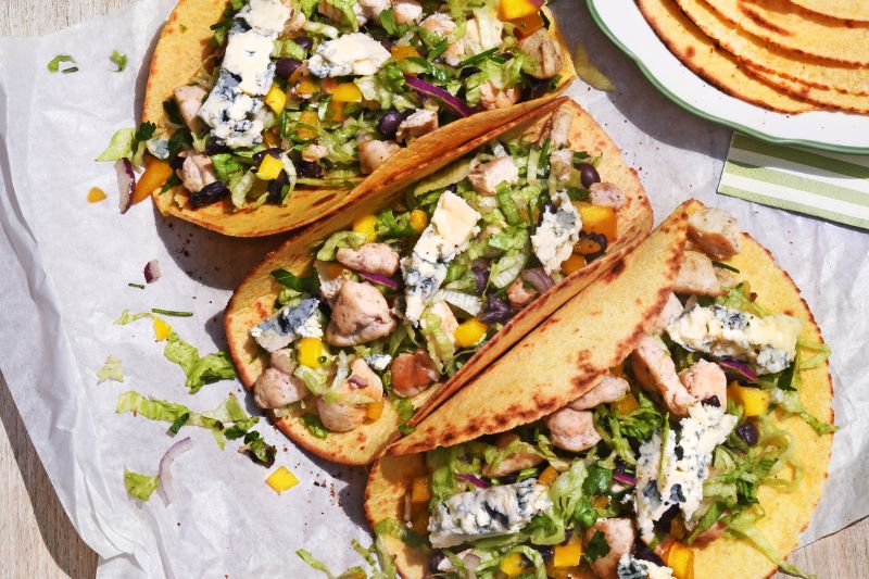 Tacos de poulet au Bleu de Causses