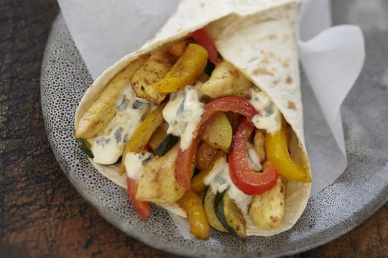 Wrap poulet curry