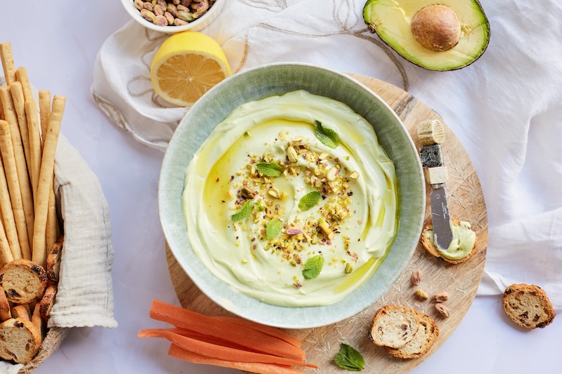 recette de Dip avocat et feta fouettée