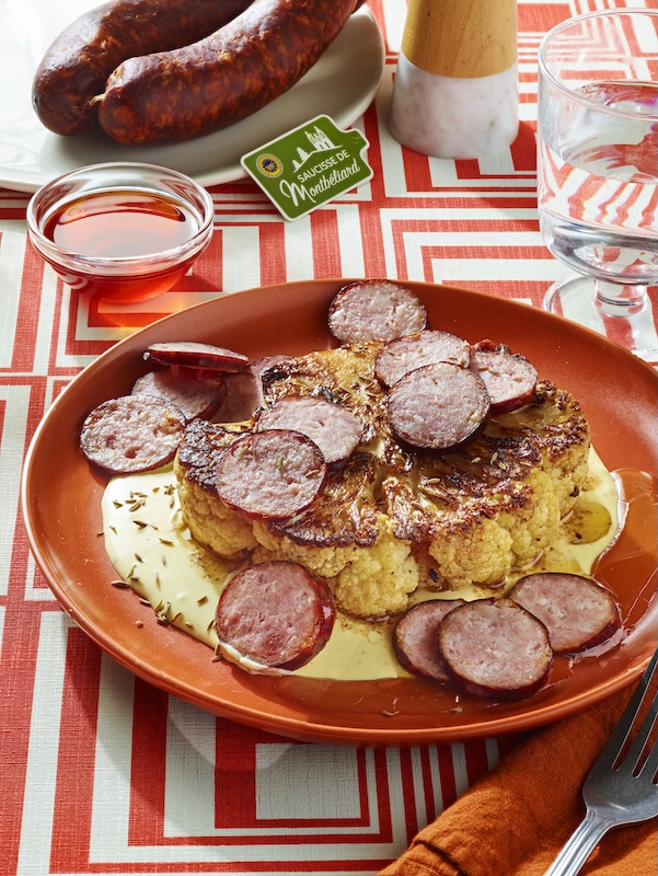 recette de Chou-fleur rôti à la Montbéliard