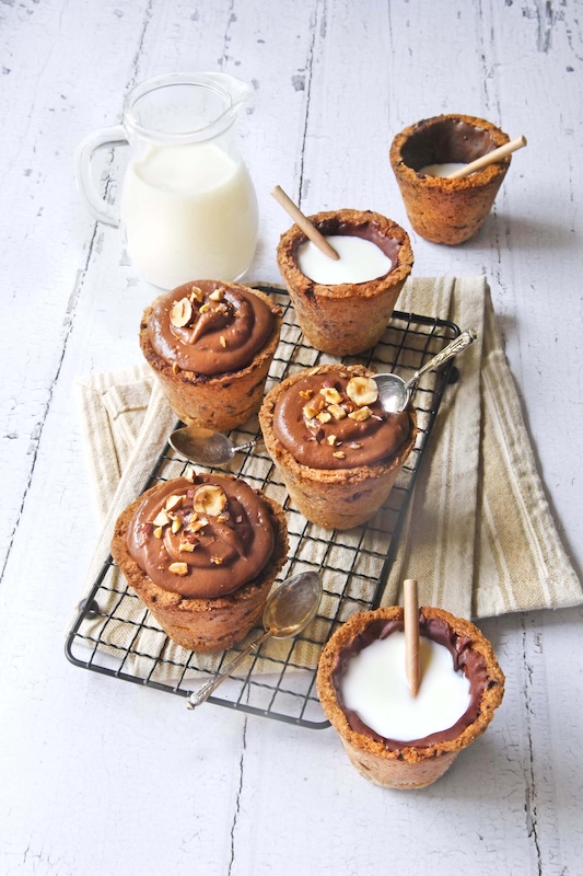 recette de Cookies cups à la crème au chocolat