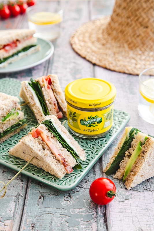 recette de Club sandwiches thon et olives
