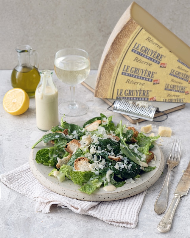 recette de Salade César et vinaigrette au Gruyère