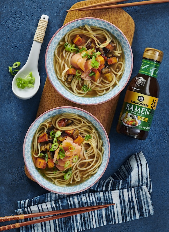 recette de Ramen au saumon fumé