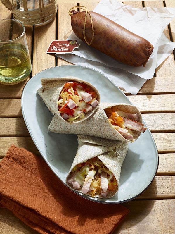 recette de Wraps à la saucisse de Morteau