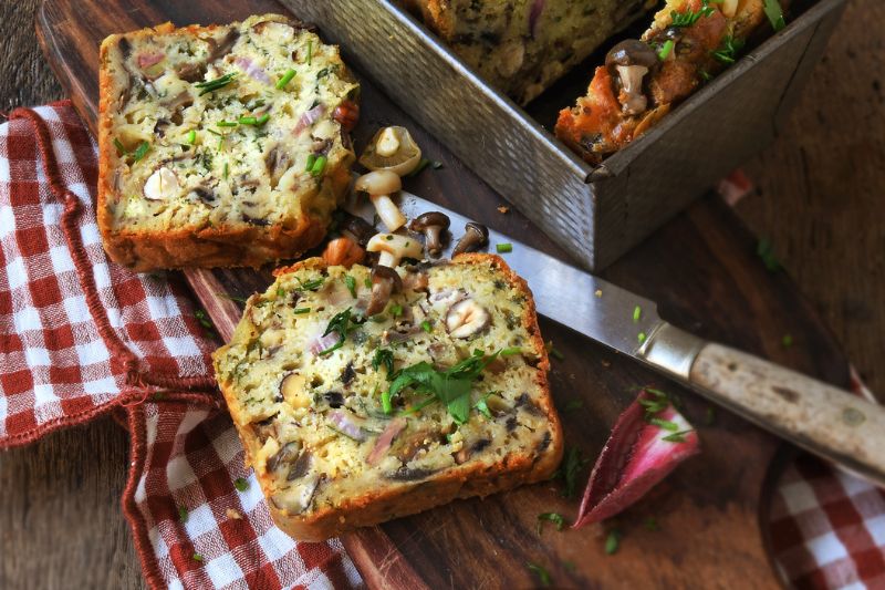 Cake aux champignons et Abondance