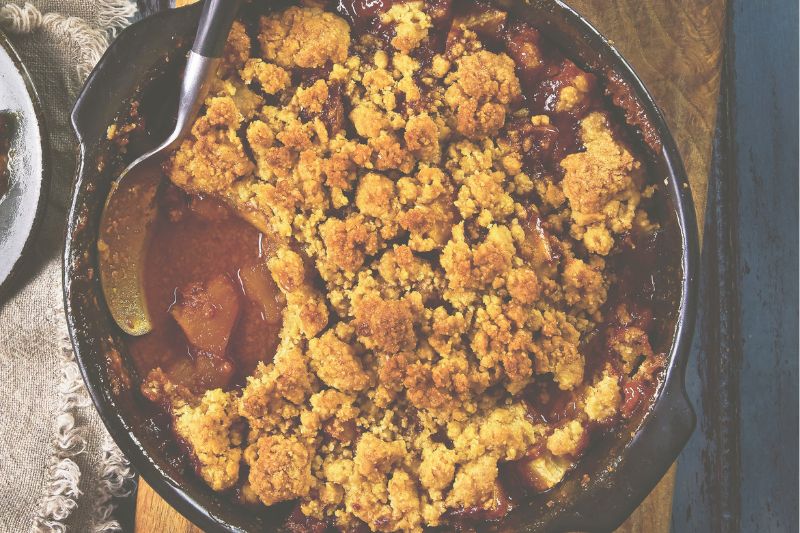 Crumble aux pommes au caramel