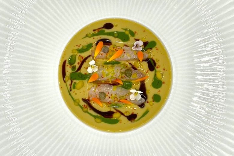 Daurade marinée velours d’artichaut