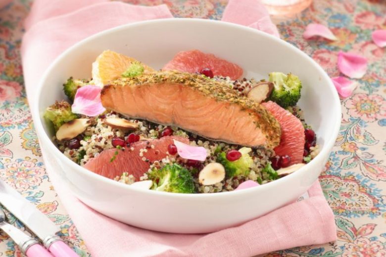Pavé de saumon quinoa aux agrumes