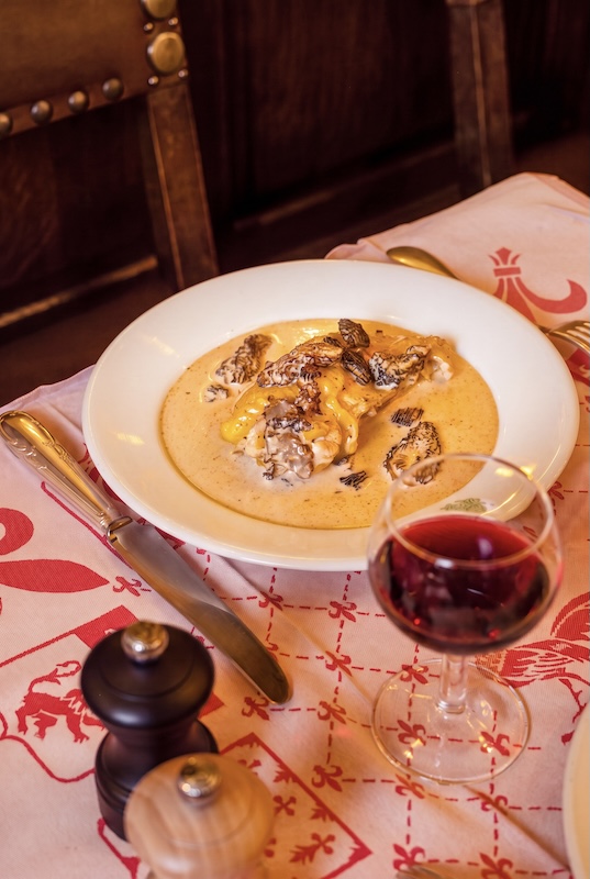 Poulet à la crème Vin Jaune et morilles