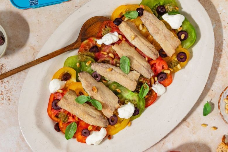 Salade de tomates aux sardines