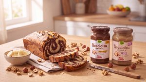 Marbled Banana bread recipe with Nocciolata