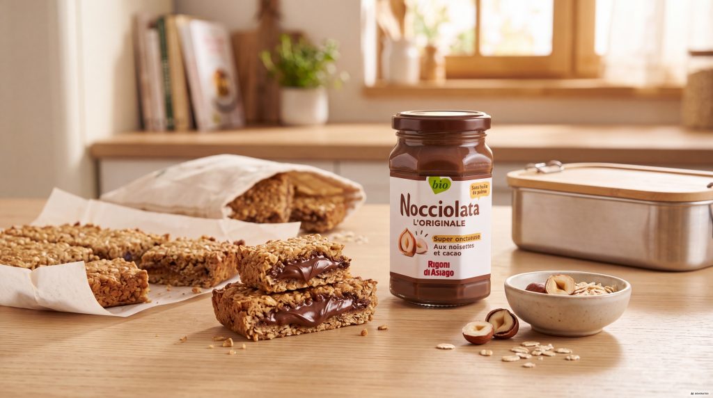 recette de Carrés d’avoine à la Nocciolata Originale