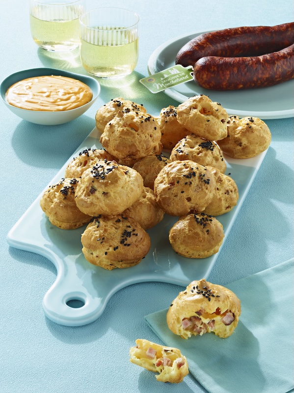 recette de Gougères à la Montbéliard et mayonnaise épicée