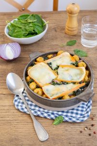 recipe for squash gnocchi gratin with Pavé d’Isigny