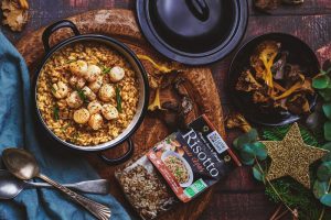 Risotto recipe with porcini mushrooms and scallops