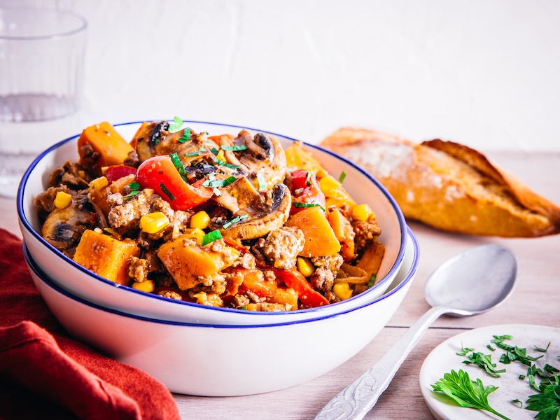 recette de Poêlée de steak haché