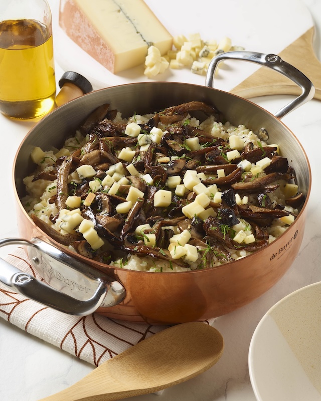 recette de Risotto forestier au Morbier