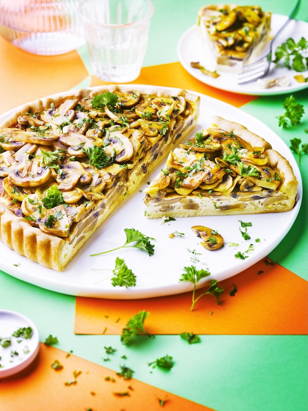 recette de Tarte aux champignons et au Comté