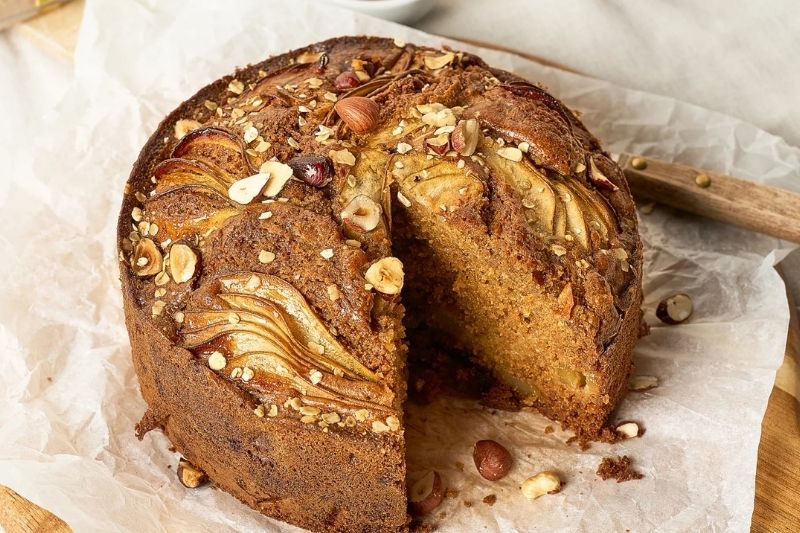 Gâteau aux poires et aux flocons d’avoine