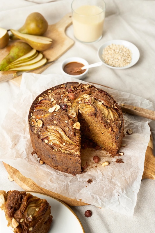 recette de Gâteau aux poires et aux flocons d’avoine