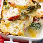 Gratin de pommes de terre et brocoli