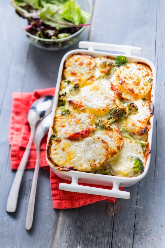 recette de Gratin de pommes de terre et brocoli