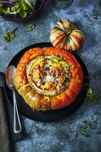 Turban recipe stuffed with blue cheese