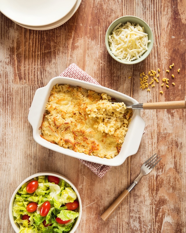 recette de Mac & cheese chèvre et mozzarella