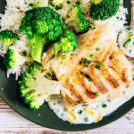 Poisson blanc brocolis et riz