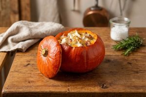 Potiflette recipe with goat cheese in a box