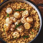 Risotto aux cèpes et aux Saint-Jacques