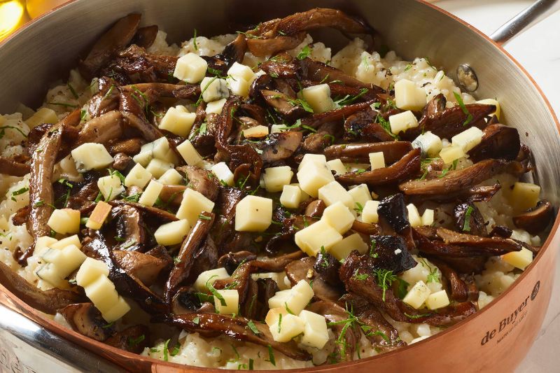 Risotto forestier au Morbier