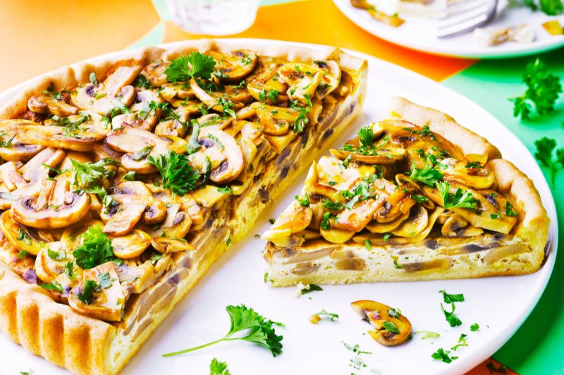 Tarte aux champignons et au Comté