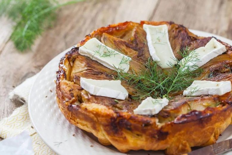 Tatin de fenouil à la brique de chèvre
