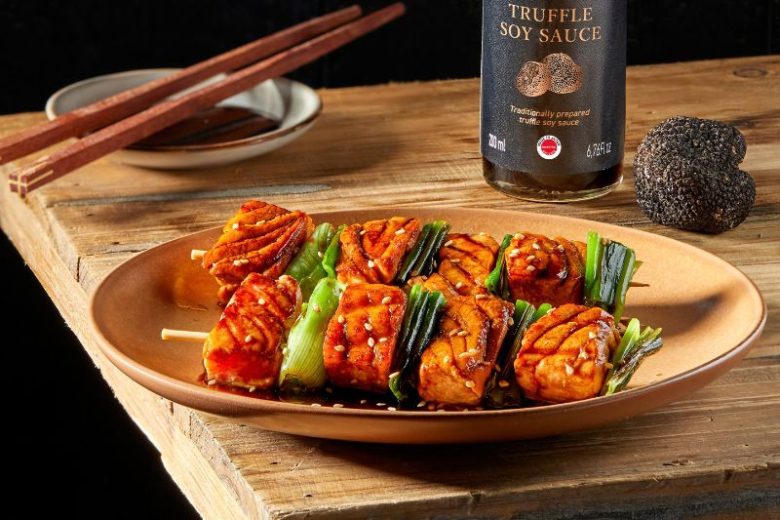Brochettes teppanyaki de saumon